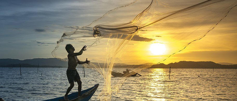 Pescador en Vietnam